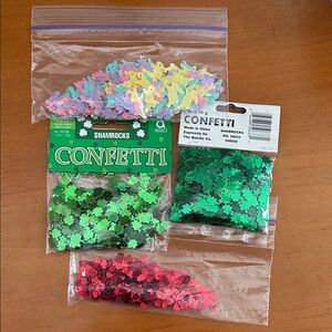 Rabbits Shamrock and Heart Confetti Mix
